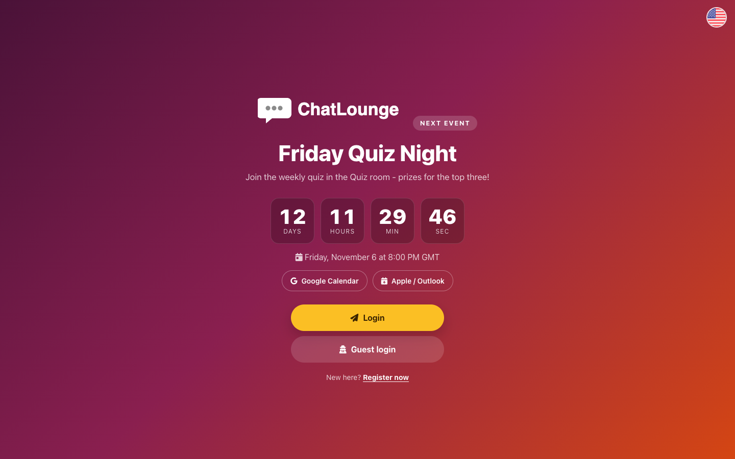 Countdown Login